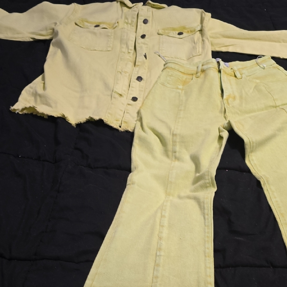 SWANK Yellow Boot Cut Flare Pants